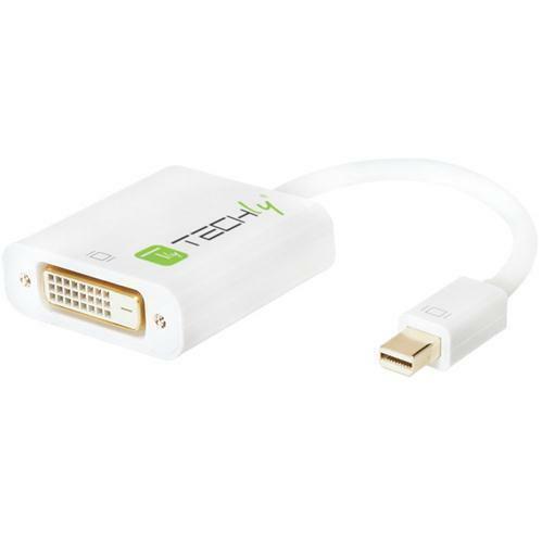 Techly Adattatore Mini DisplayPort (Thunderbolt) 1.2 / DVI 15cm Bianco
