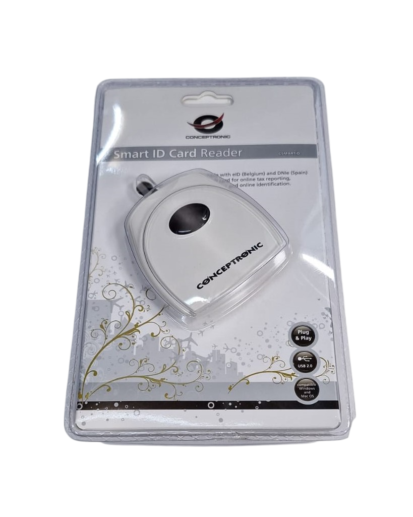 LETTORE SMART ID CARD READER (CSMARTID) CONCEPTRONIC USB 2.0 COLORE BIANCO
