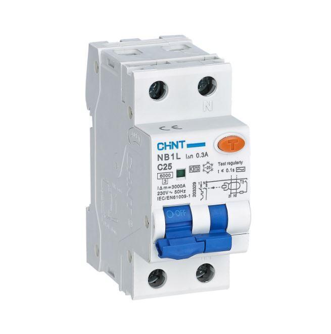 Interruttore magnetotermico differenziale Chint 203292 NB1L2/C6-1PN-6-AC30- 1p+n