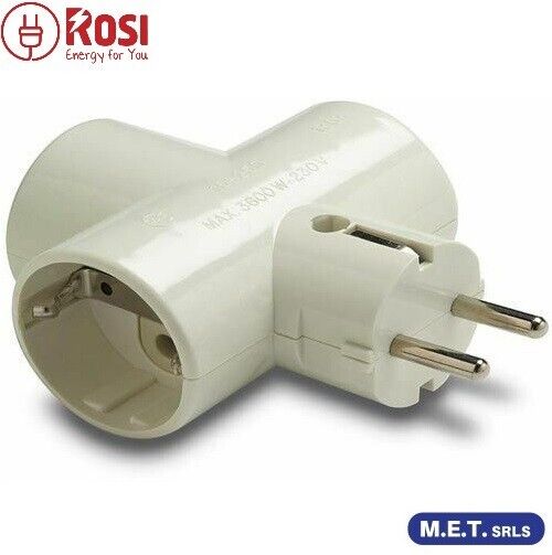 ADATTATORE TRIPLO 16A + 3 PRESE SCHUKO RS1303