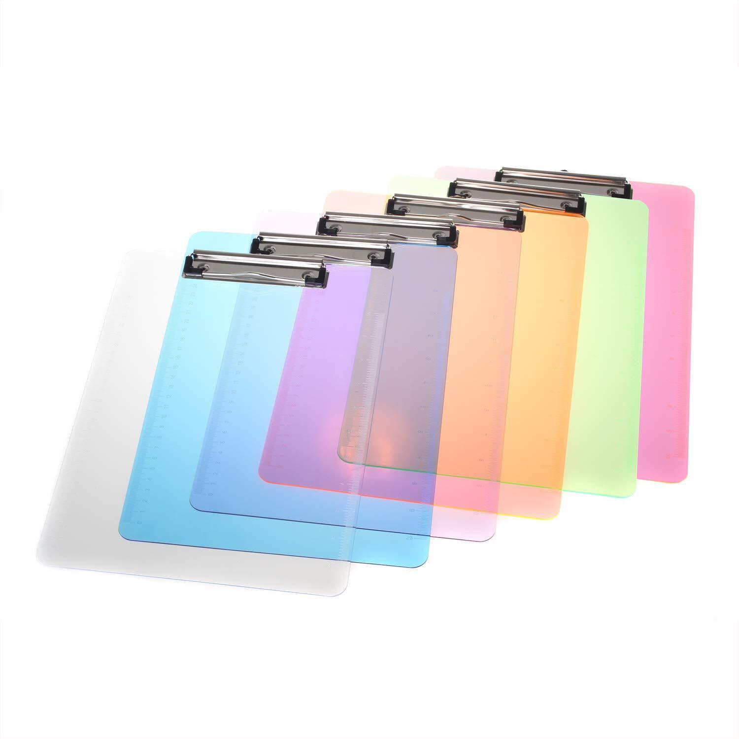 TUKA-i-AKUT 6 Pezzi Portablocco A4 con clip in metallo gommato - Plastica tra...
