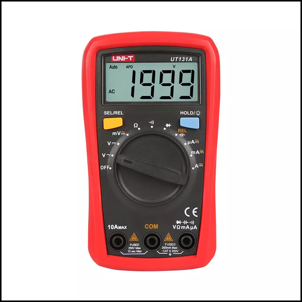 Tester UNI-T UT131D Volt Ampere NCV Test di Continuità Ohm Diodi Digitale AC DC