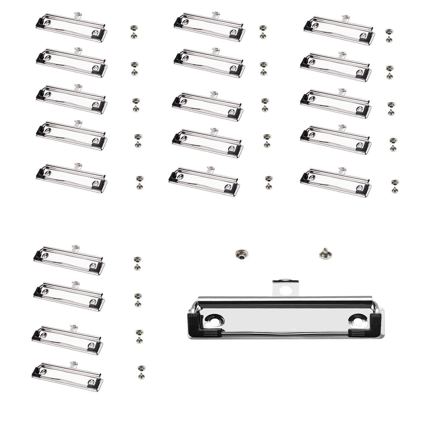 TUKA-i-AKUT 20 Pcs Clipboard Clips con Rivetti da Montare con Impugnatura in ...