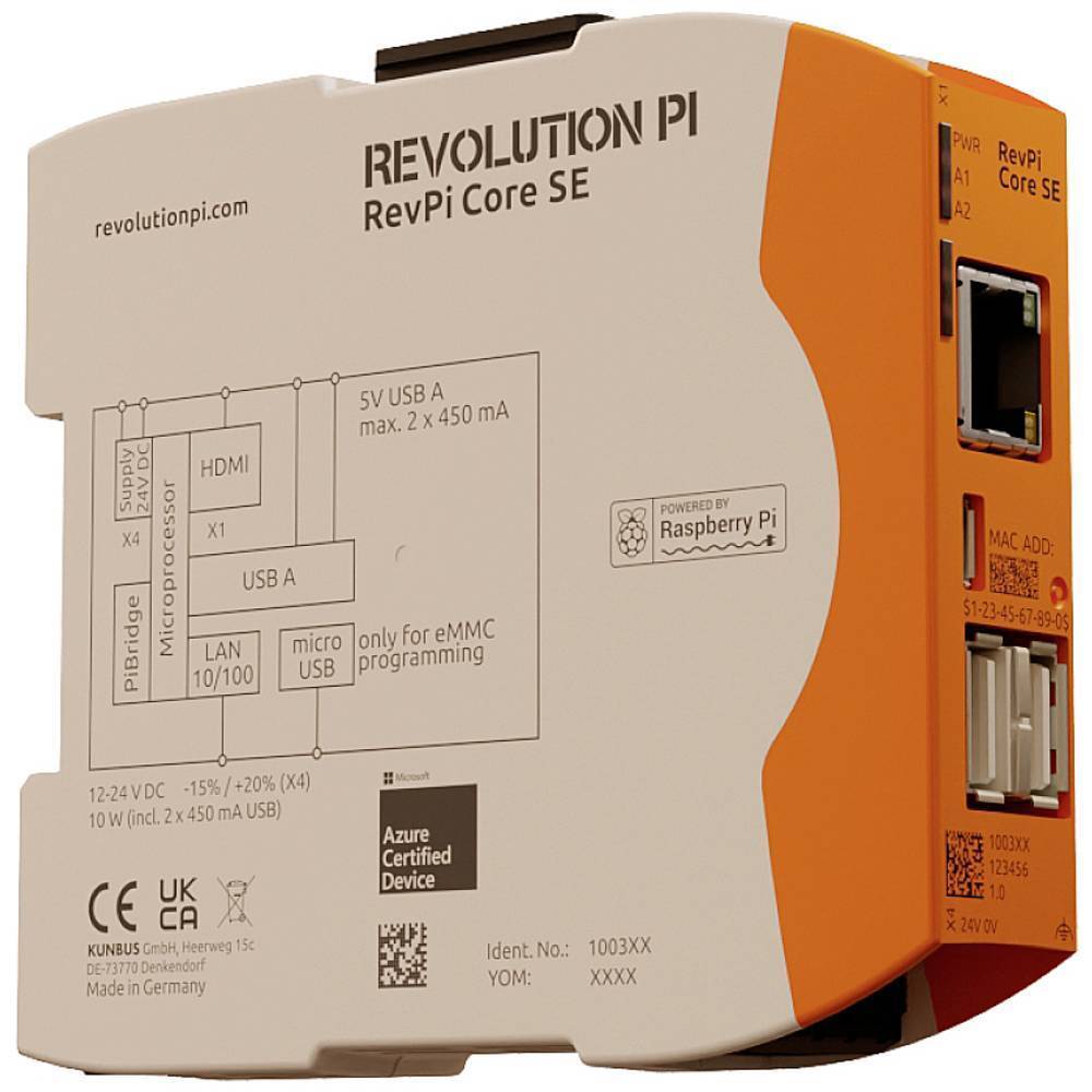 Revolution Pi by Kunbus RevPi Core SE 16 GB PR100366 Modulo di controllo PLC 24