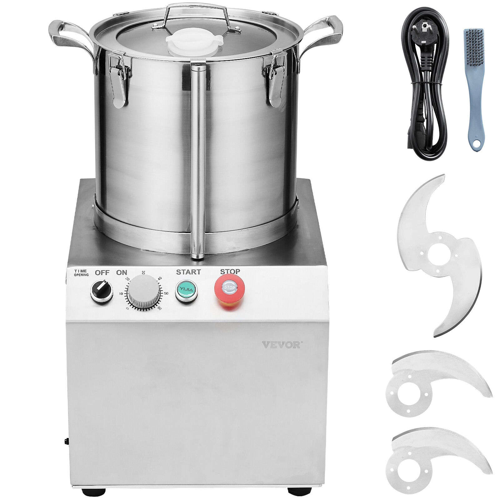VEVOR Robot Cucina Tritatutto per Verdure Alimenti 15L Frullatore Acciaio Inox