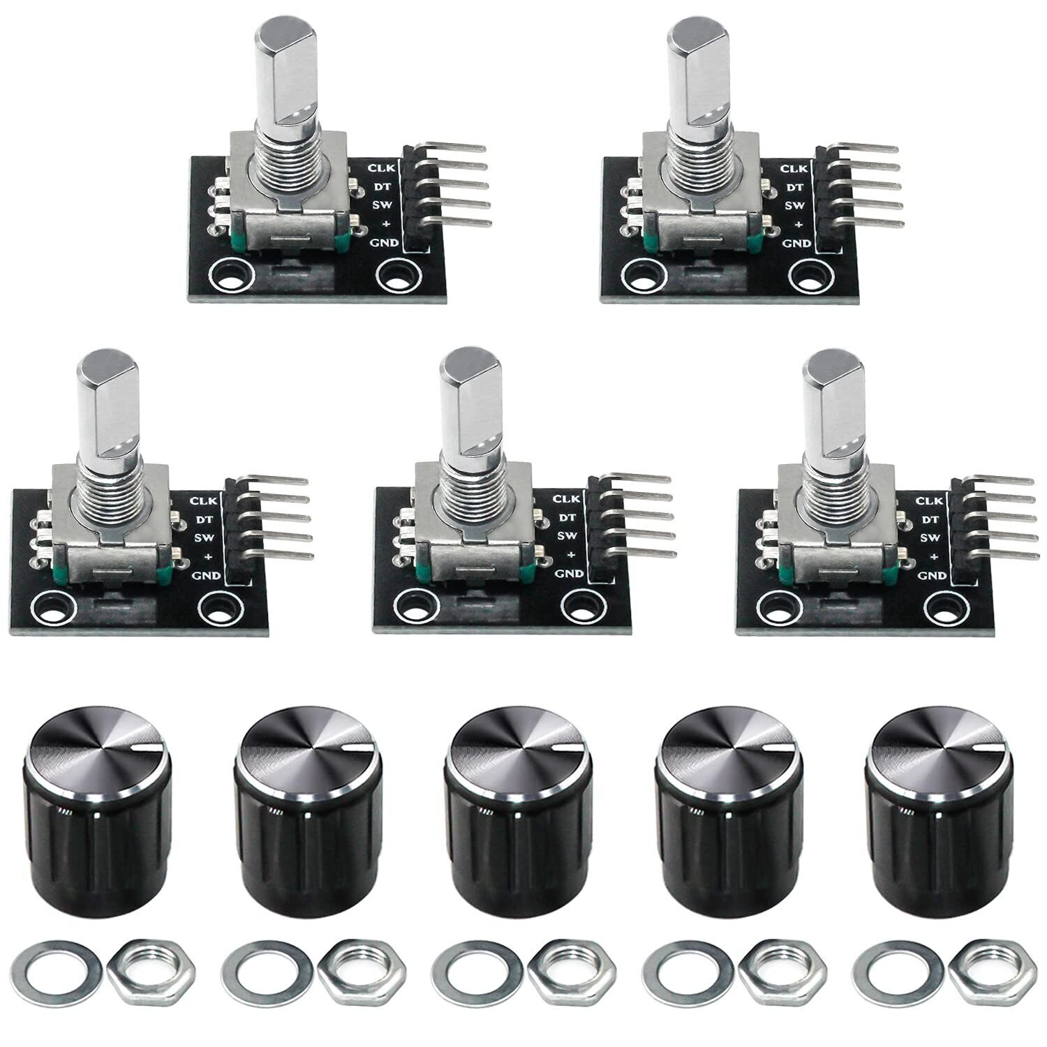 GIAK KY-040 Encoder Rotativo Rotary Encoder 5 PCS 360 Gradi Encoder Rotativo ...