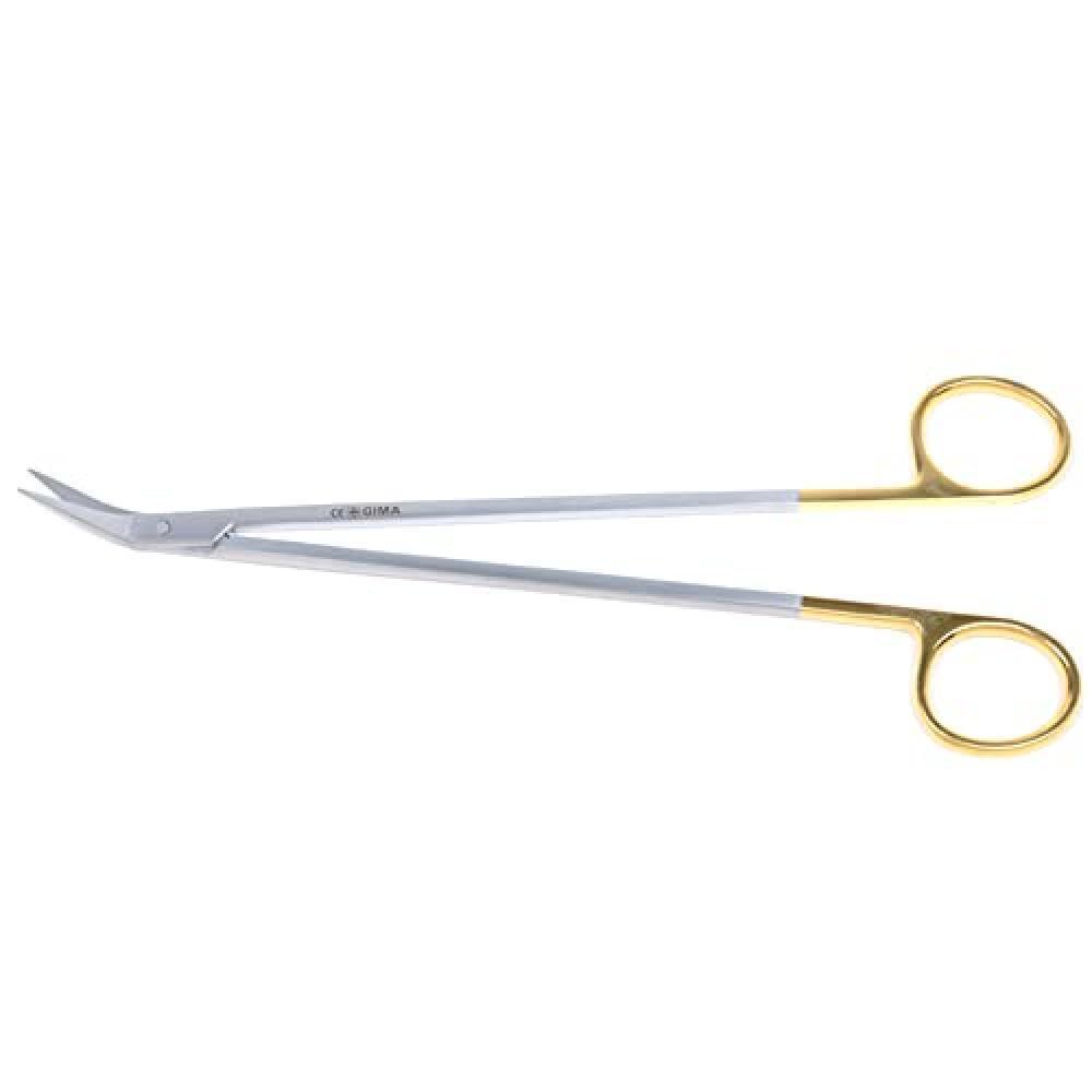 (TG. 23 cm ang. 45°) Gima, Forbici DeBakey Potts Smith in Carburo di Tungsteno,