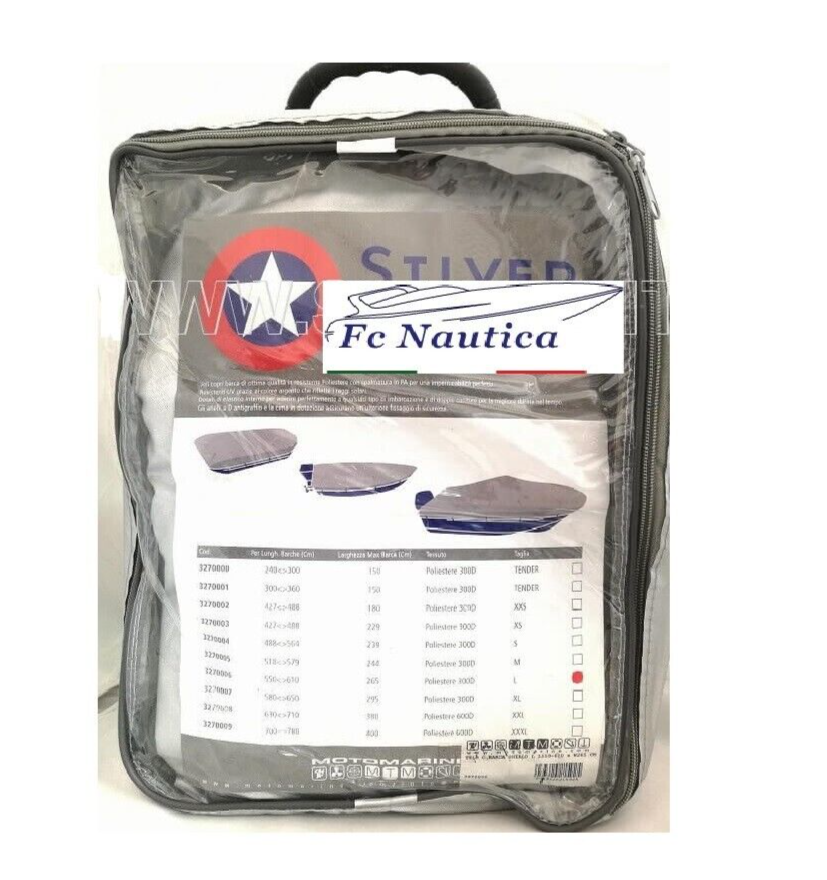 1 TELO COPRI BARCA GOMMONE nautica SILVER SHIELD TENDER 240/300 300D TELONE
