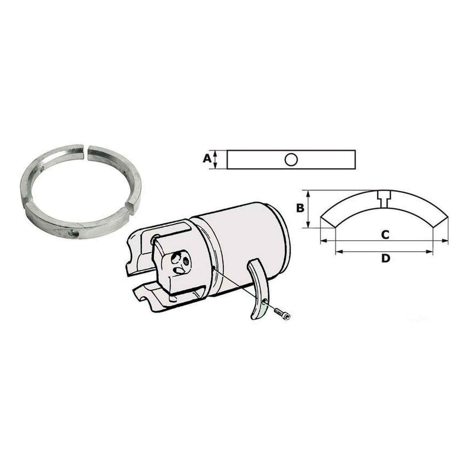 Kit anodi zinco VOLVO SailDrive 3 p. - 1 CF  - 43.535.00 - 4353500