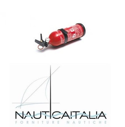 ESTINTORE NAUTICO A POLVERE 1 KG CON MANOMETRO - PER AUTO BARCA CAMPER CASA