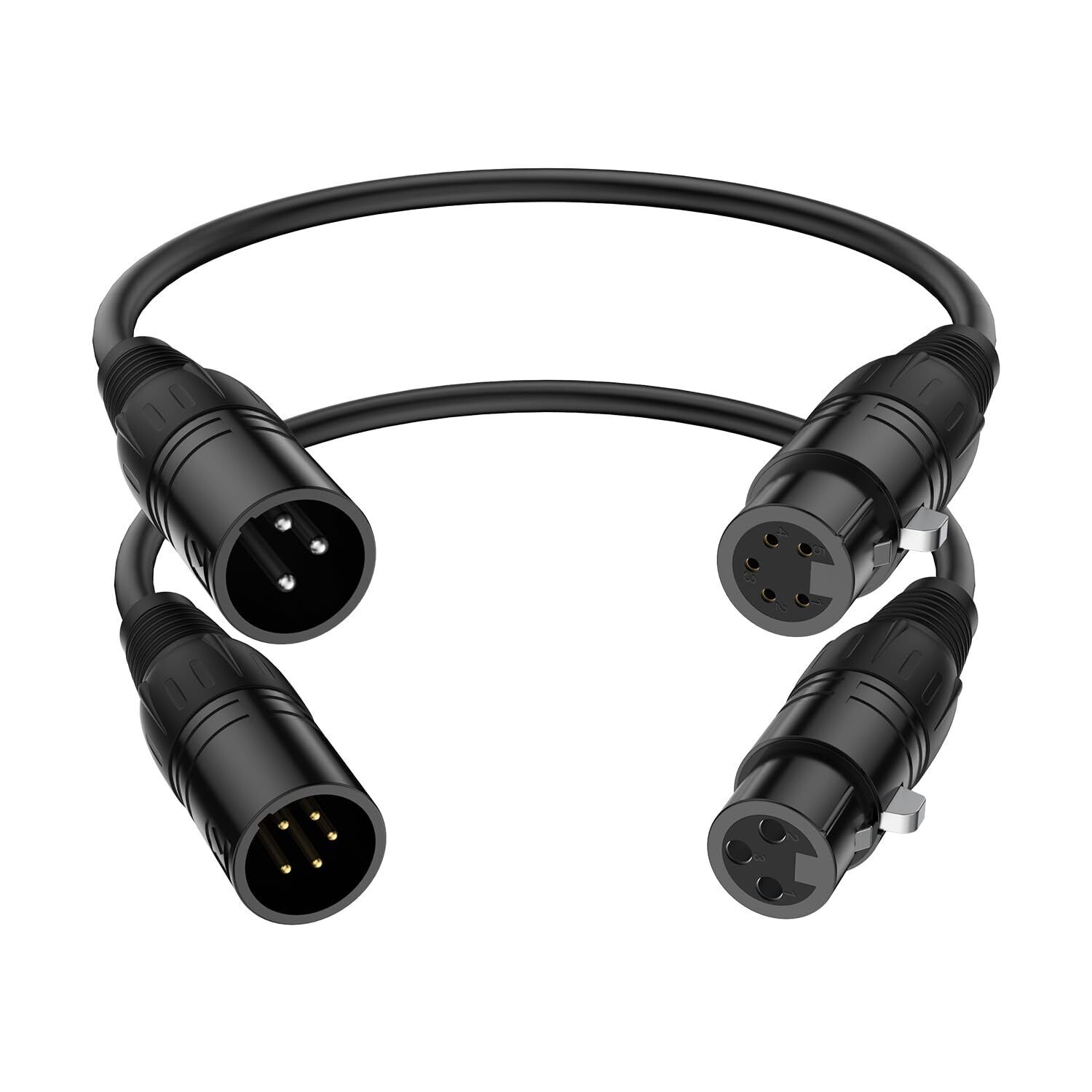 J&D Cavo XLR XLR Maschio 3 Pin a XLR Femmina 5 Pin e XLR Femmina 3 Pin a XLR ...
