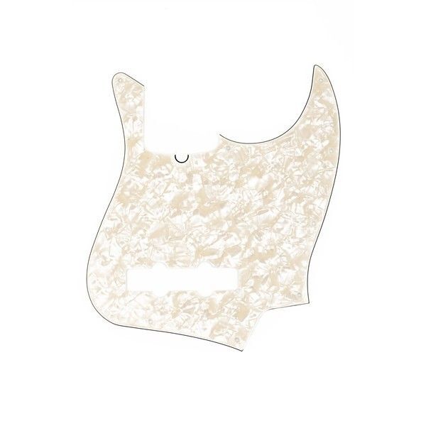 Fender Parts Pickguard Jazz Bass White Pearloid 10-Hole Mount, 4-Ply 0992170000