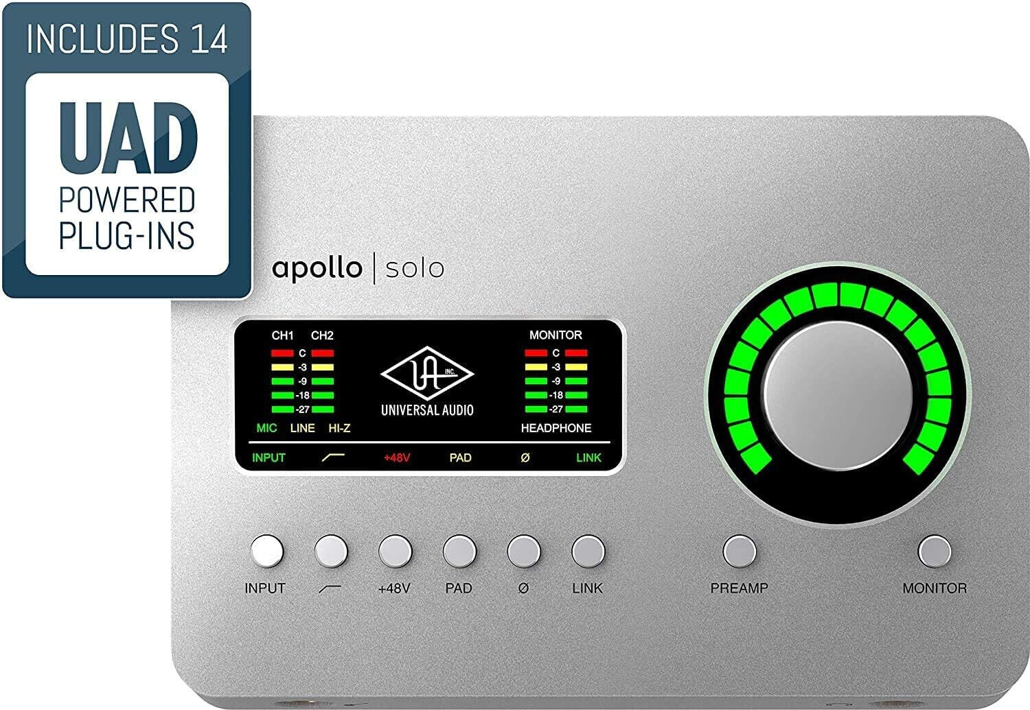 UNIVERSAL AUDIO Apollo Solo TB3 Heritage Edition Scheda Audio Pc Mac Thunderbolt