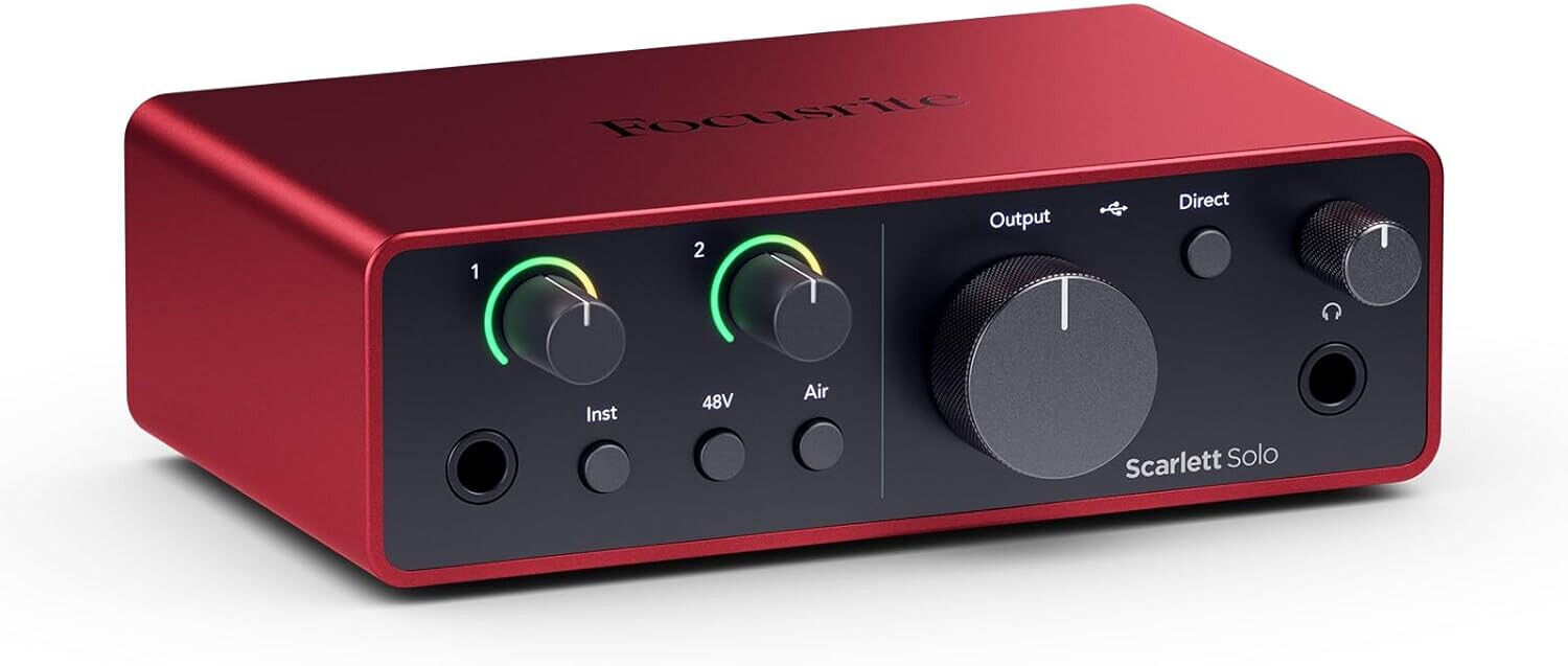 FOCUSRITE SCARLETT SOLO 4TH Generation MK4 scheda audio USB 2 in 2 out Pc Mac Dj
