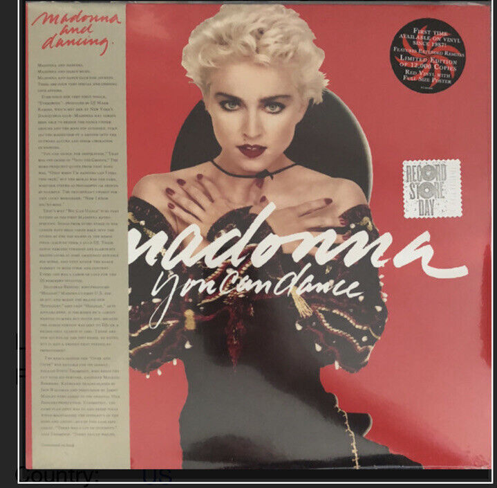 Madonna - You Can Dance Rsd 2018 Vinyl rare plus poster red edition!