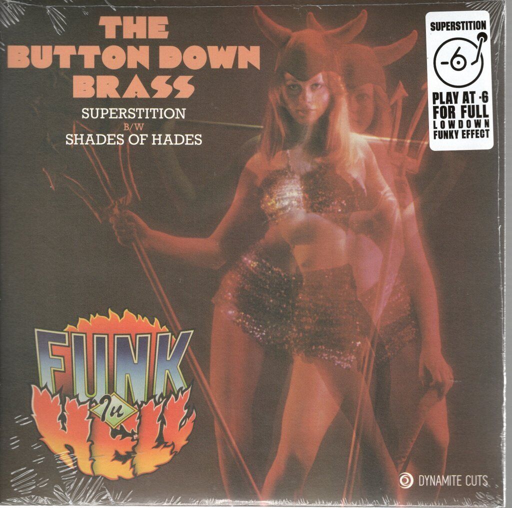 Button Down Brass Superstition 7" vinyl Europe Dynamite Cuts 2021 b/w 'Shades Of