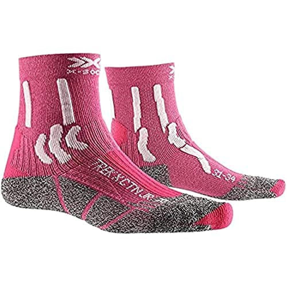 (TG. 27-30) X-Socks Trek X Cotton Junior Socks, Unisex Bambini, Flamingo Pink/Ar