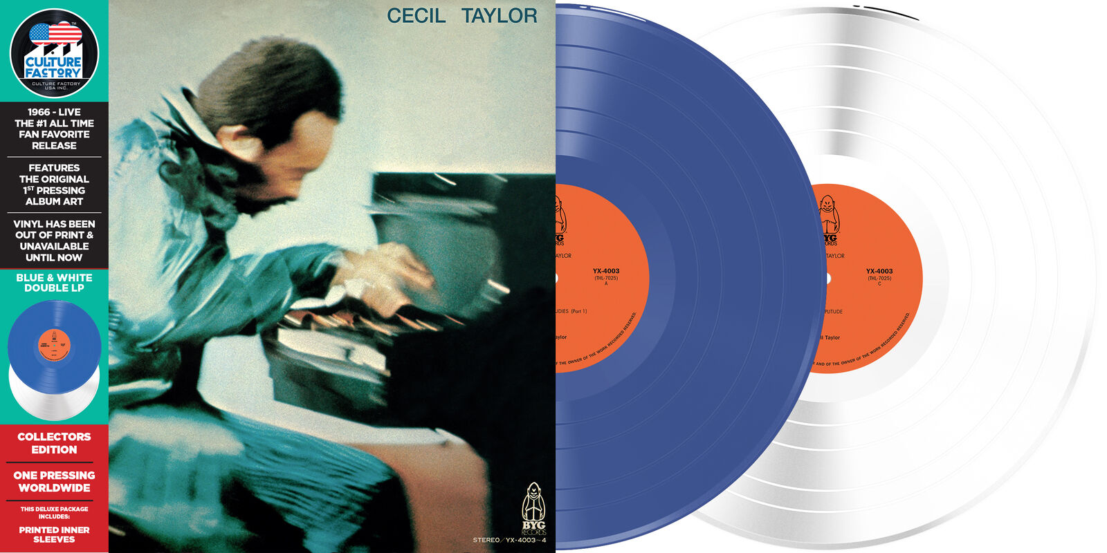 Cecil Taylor  - Student Studies (affinity) - Limited Blu Vinyl - Ltd. Ed. - V...