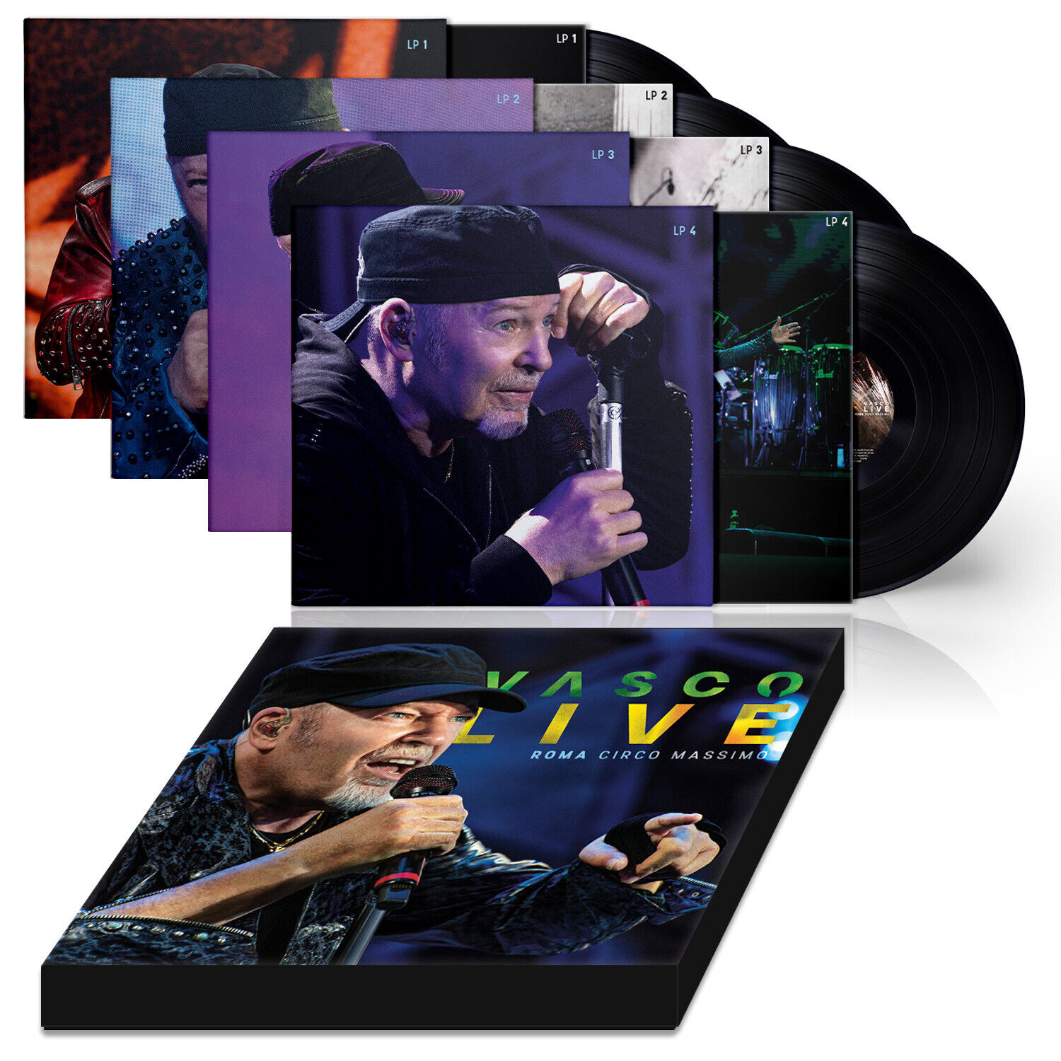 Vasco Rossi  - Vasco Live Roma Circo Massimo - 4 Vinili (box edizione numerat...