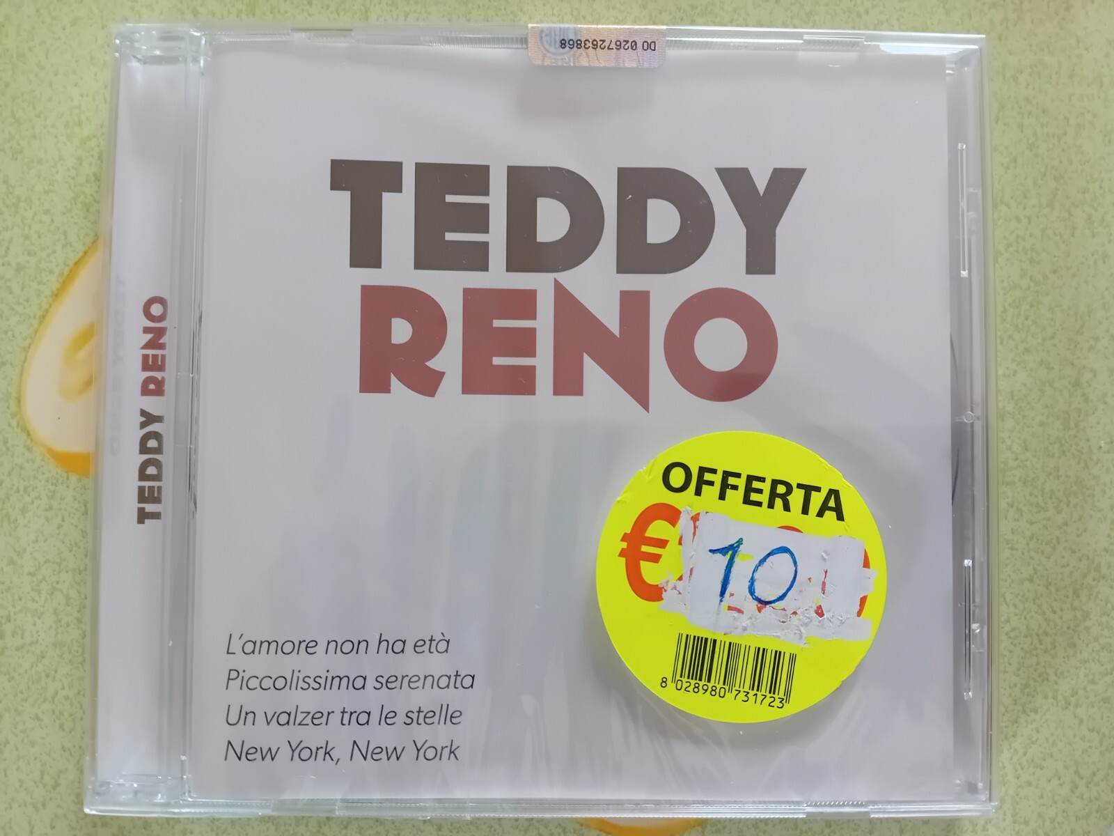 TEDDY RENO - TEDDY RENO RACCOLTA OMONIMA - CD ITALY 2017 - NUOVO & SIGILLATO!