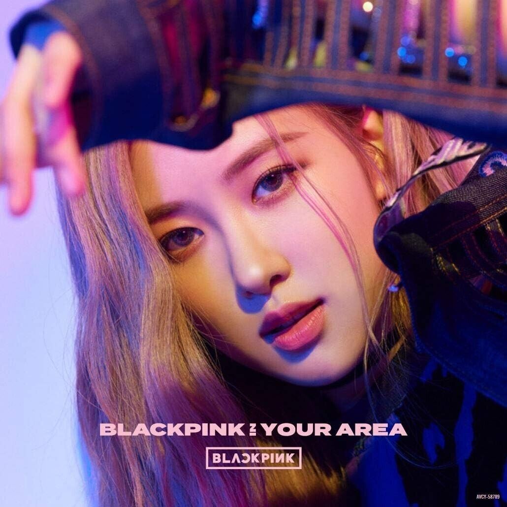 BLACKPINK IN YOUR AREA prima edizione limitata ROSE Ver. Adesivo CD Giappone ...