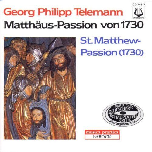 Collegium Vocale Schlaegler Mu Matthaeus-passion Von 1730 (CD) Album