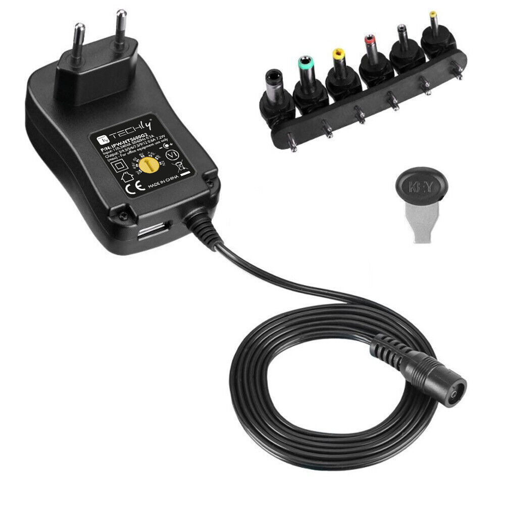 Alimentatore - Alimentatore Universale Regolabile 7,2w Ac/dc 3v-12v 600 Ma Co...