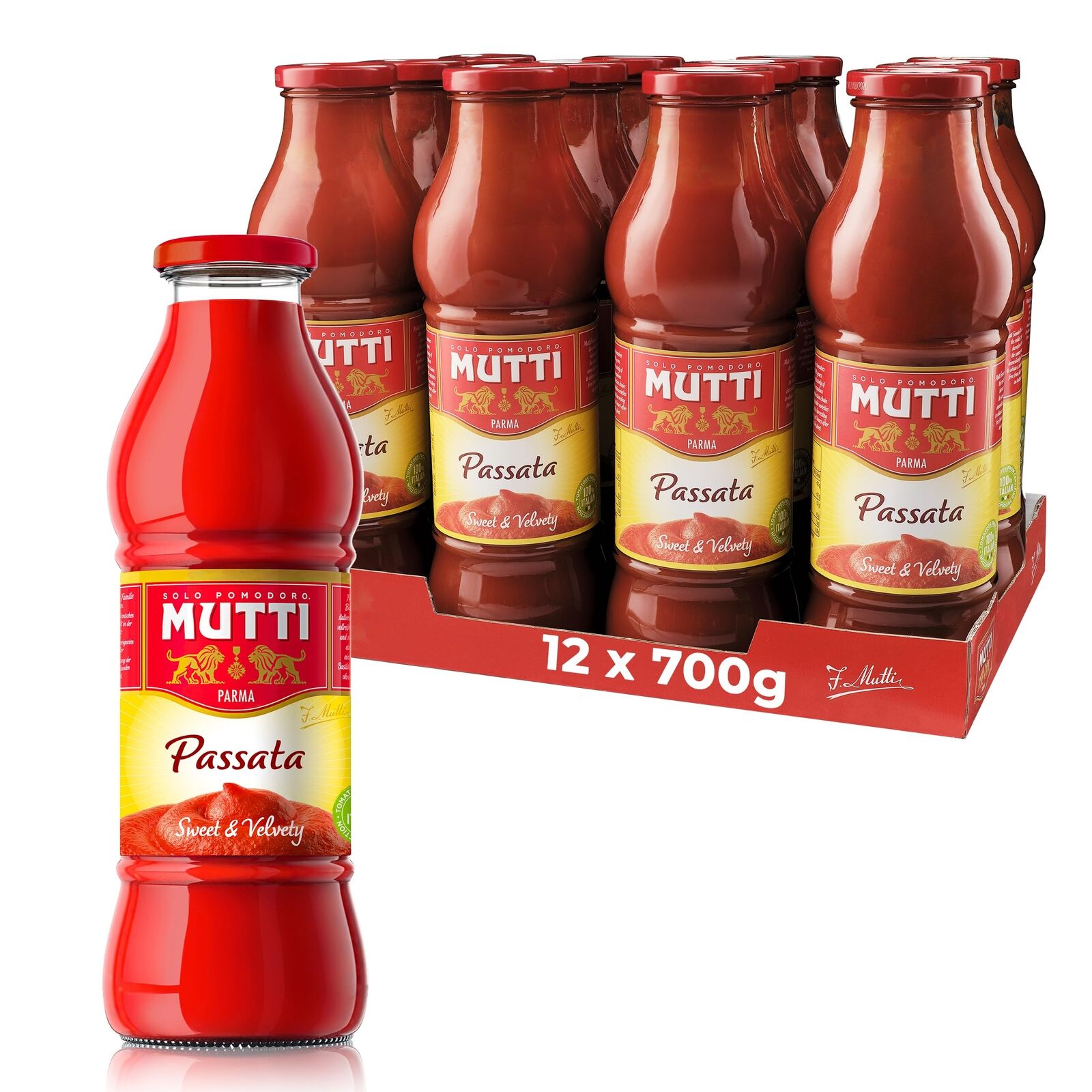 Alimentari Bevande detersivi Mutti passata di pomodoro confezione da 12