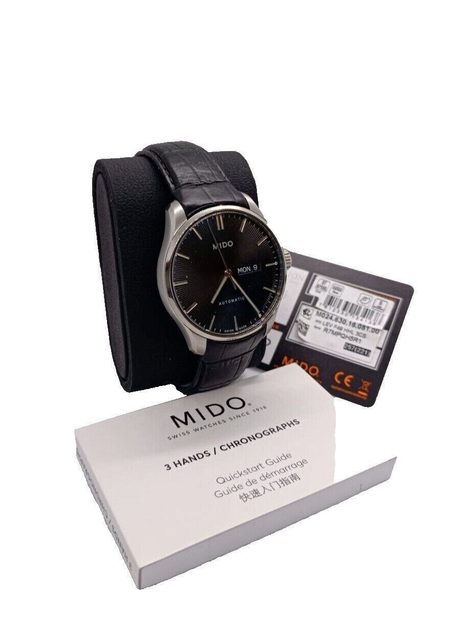 Mido Automatico Orologio Belluna Uomo Black Dial Men 42mm Ref M024.630.16.051.00