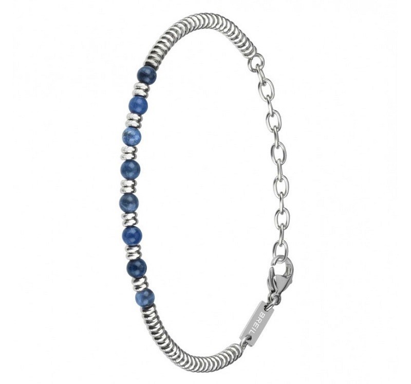 BREIL BRACCIALE B FENCE IN ACCIAIO E SODALITE LUNG MIN 17.50 MAX 22.5 TJ3138