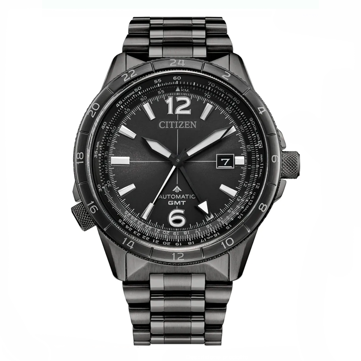 Orologio Citizen Promaster Automatico Sky Air Pilot GMT Gray IP NB6045-51H
