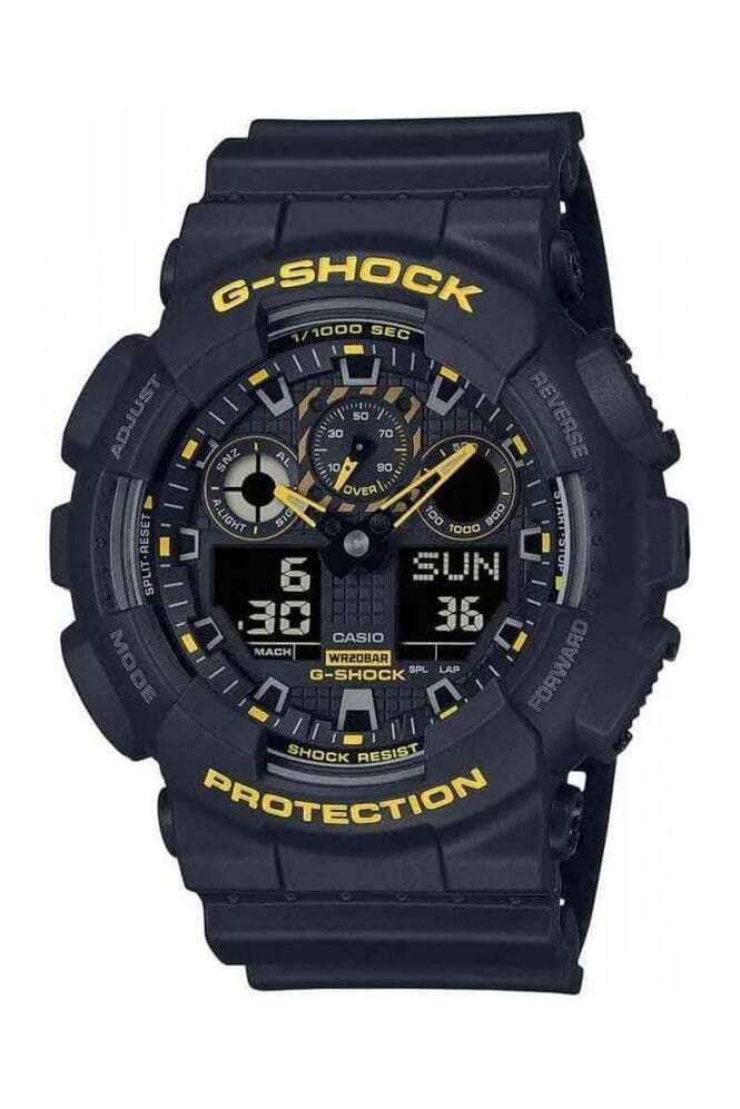 Casio G-shock Caution Orologio con cinturino giallo nero GA-100CY-1AER