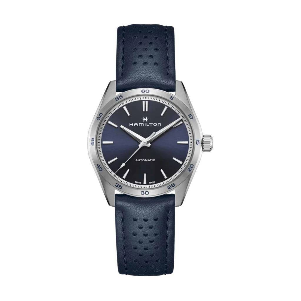 Orologio Hamilton Jazzmaster Performer Auto H36215640 Pelle Blu Watch Uomo 38mm