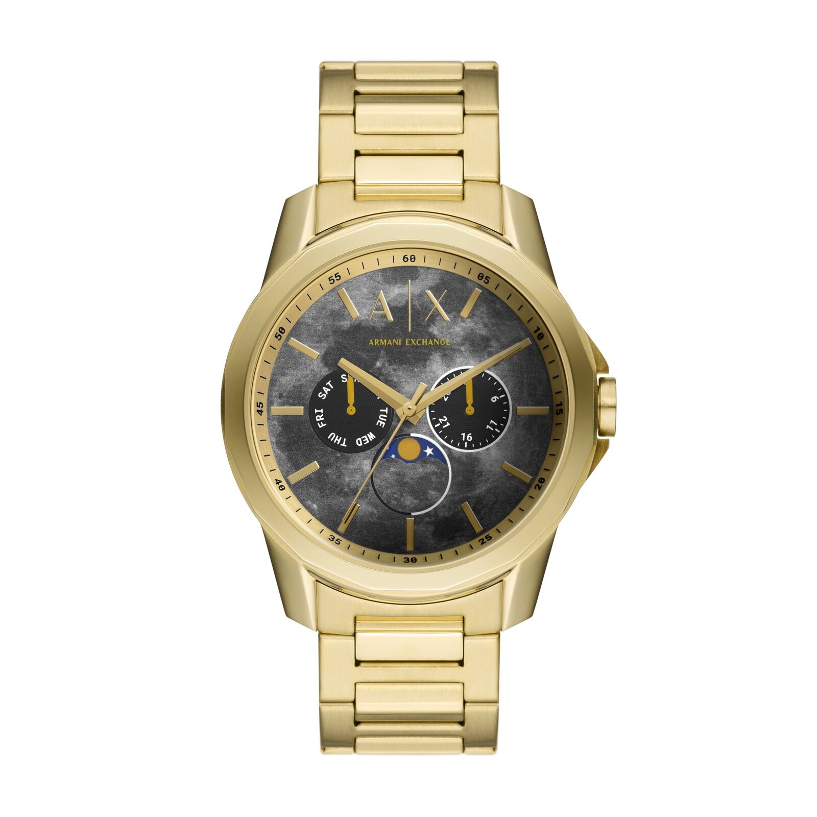Orologio Uomo ARMANI EXCHANGE HAMPTON AX1737 Multifunzione Acciaio Gold Dorato