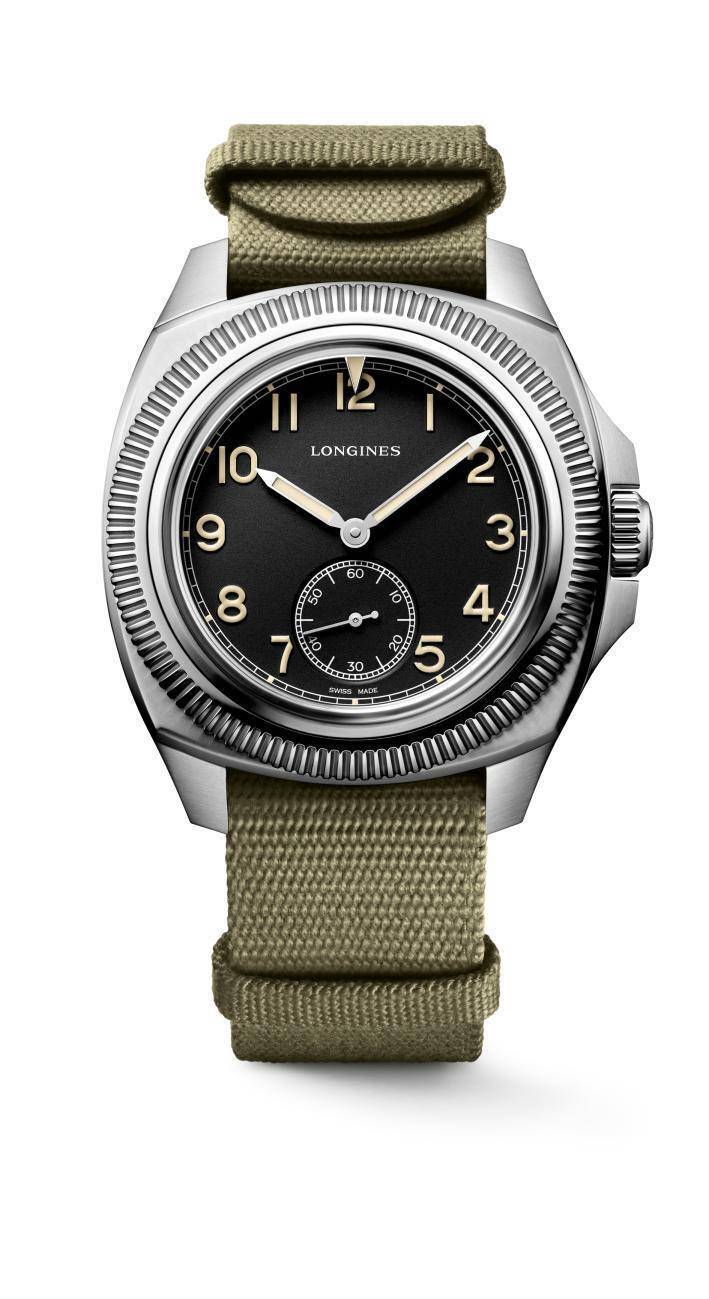 Orologio Longines Pilot Majetek Box Edition L28384539 Verde Pelle marrone Watch