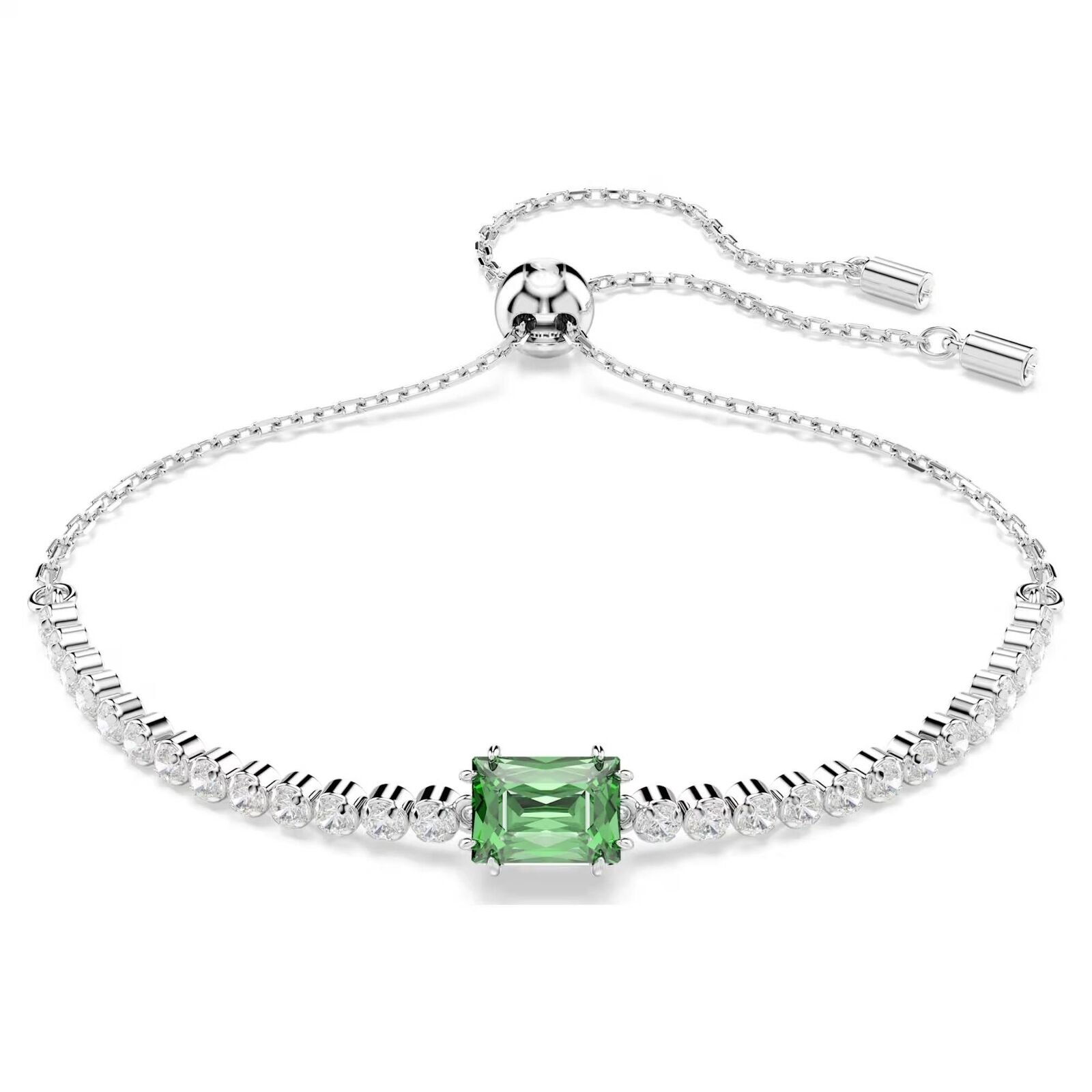 Bracciale Swarovski Matrix 5693411 Bracelet Donna Tennis Verde regolabile