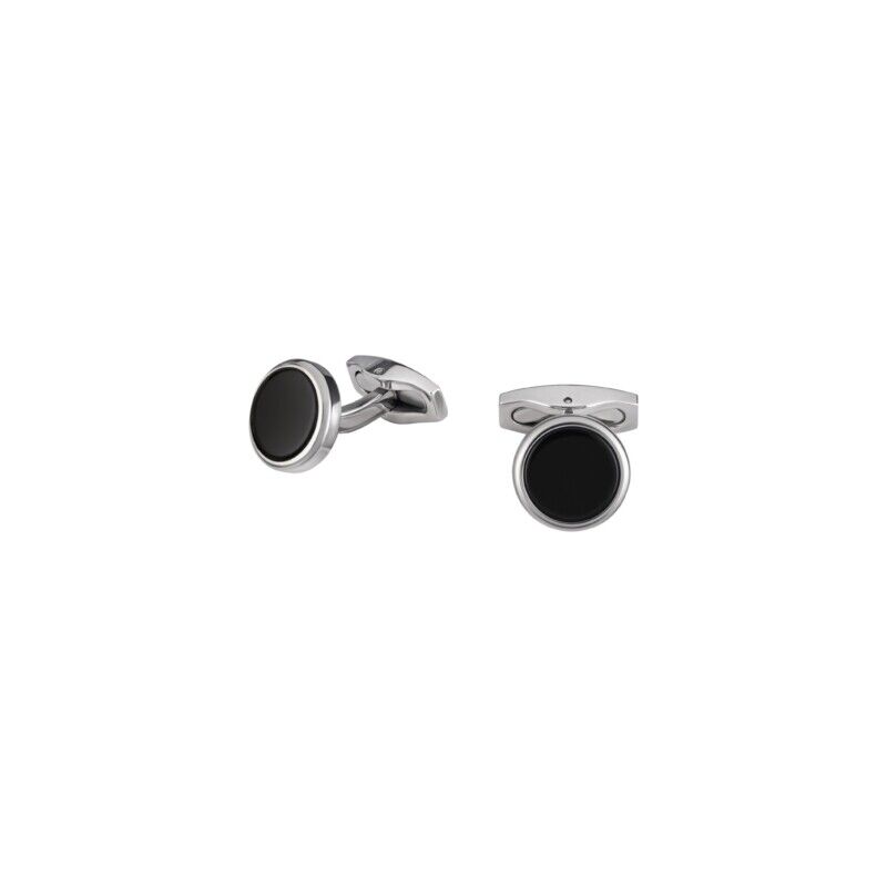 Gemelli uomo Breil Code acciaio con onice TJ3058