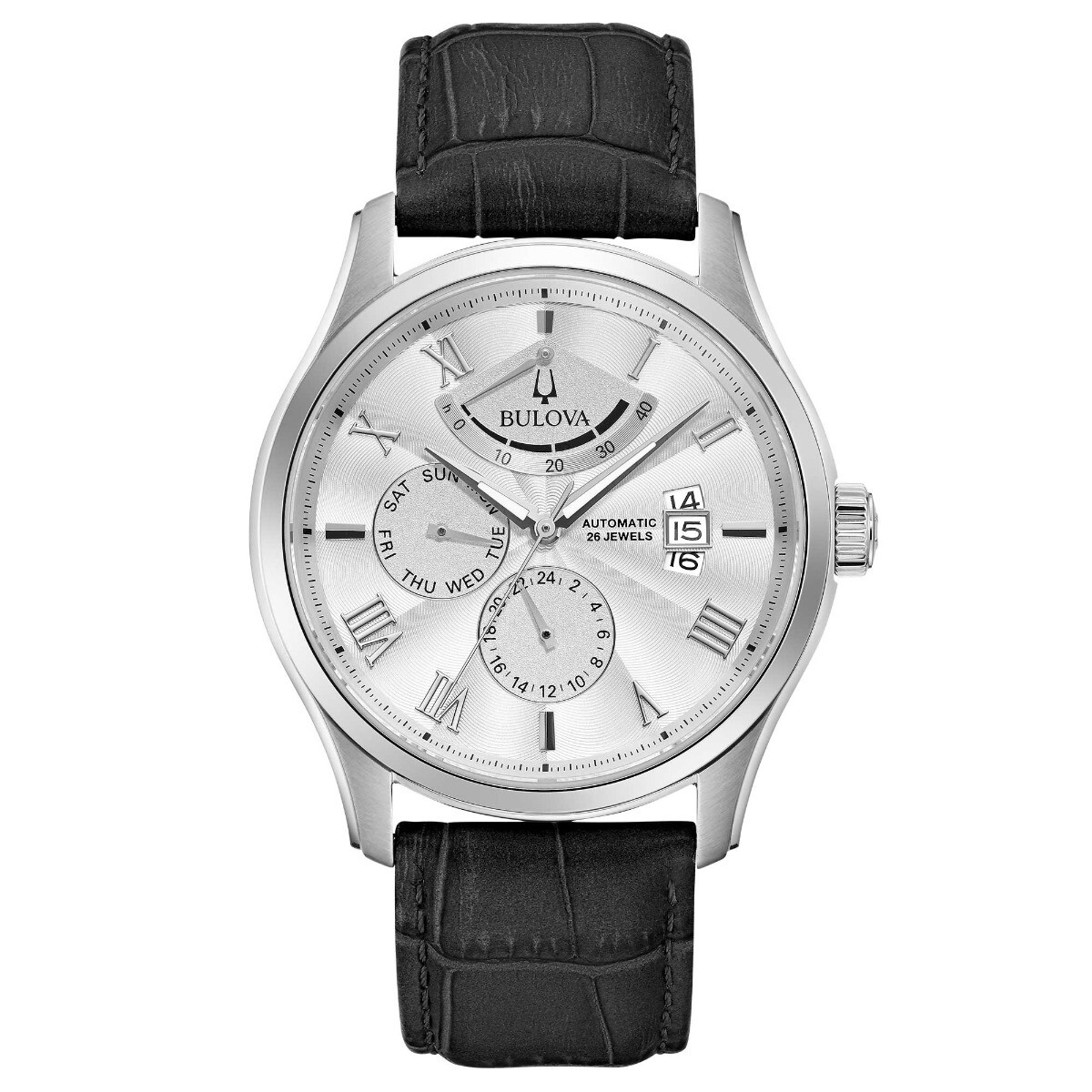 Bulova Orologio Wilton Automatico Silver 43mm Small seconds Power reserve 96C141