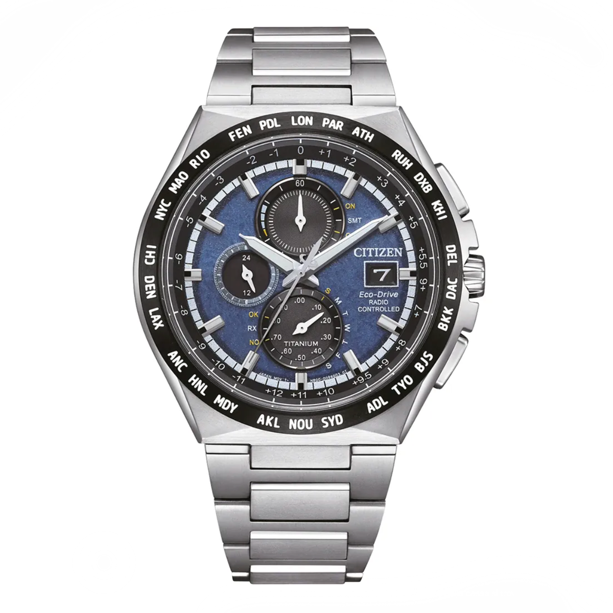 Orologio Citizen Crono Radiocontrollato AT8 Super Titanio Blu AT8238-84L
