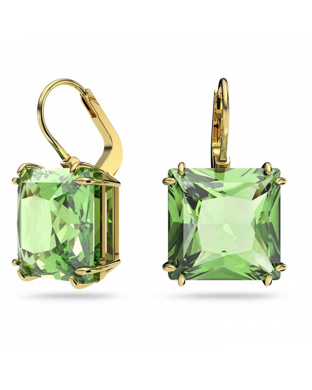 Orecchini Swarovski Pendenti Millennia 5636564 Earrings Monachella Verde Oro