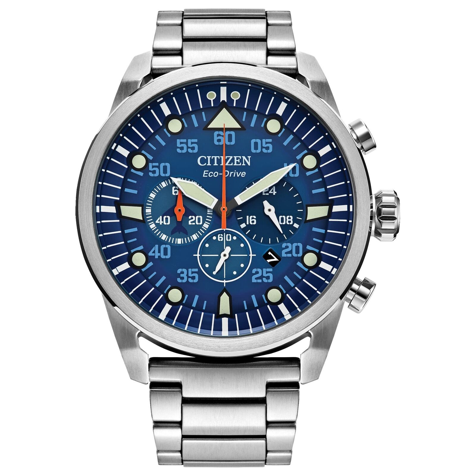 Citizen Uomo Eco-Drive Weekender Avion Chrono Field Orologio Con Quadrante Blu