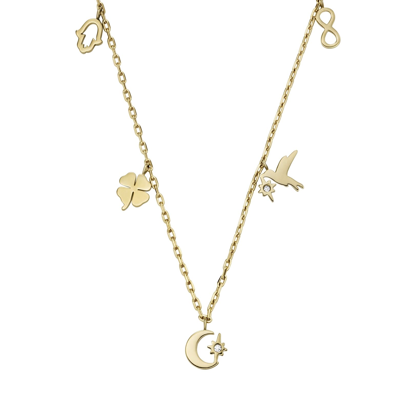 Collana Donna FOSSIL SUTTON JF04120710 Acciaio Inossidabile Dorato