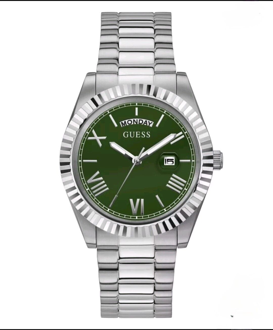 Guess Uomo Orologio da Polso Intenditore GW0265G10 Acciaio Inox Argento