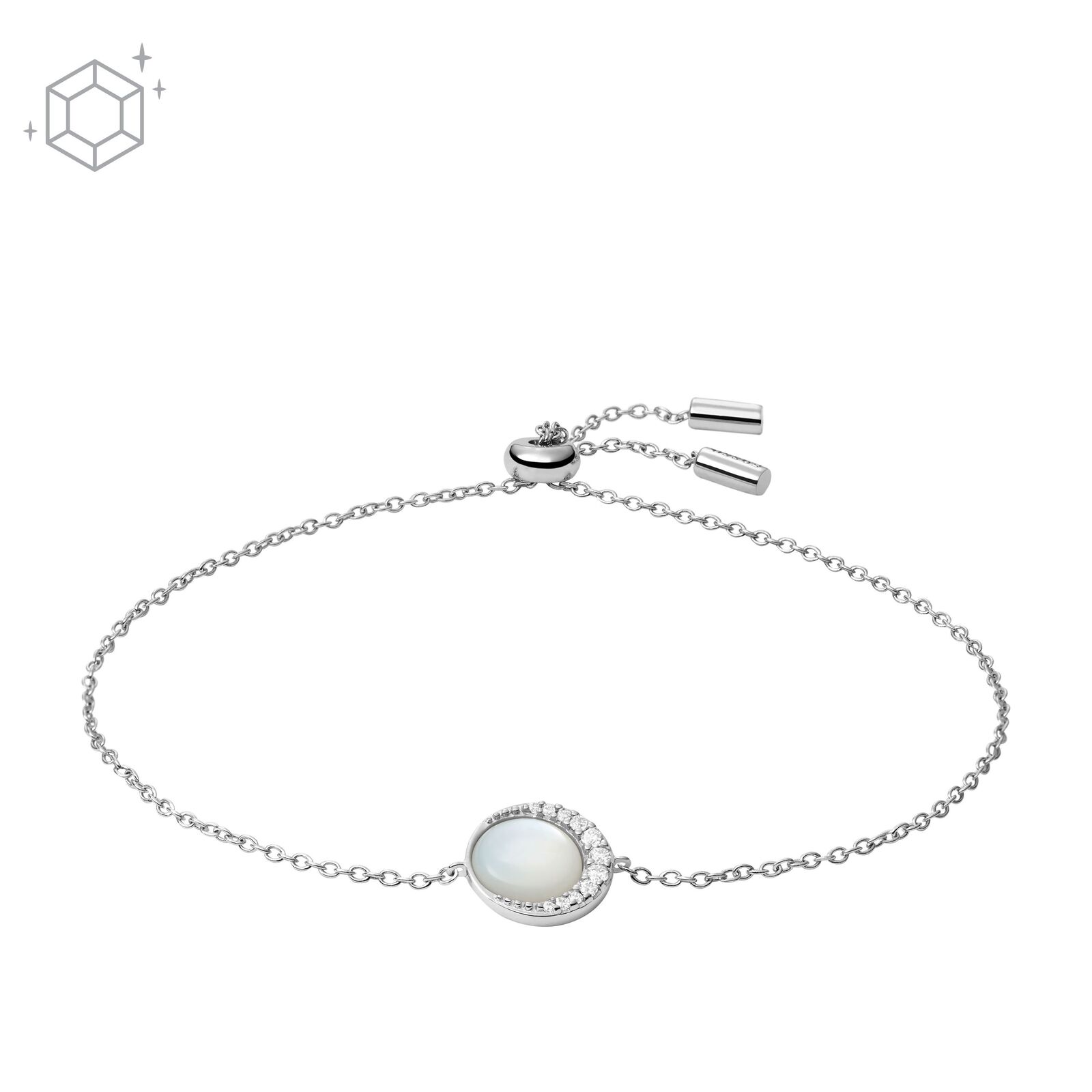 Bracciale Donna FOSSIL CLASSIC JFS00578040 Argento 925% Madreperla