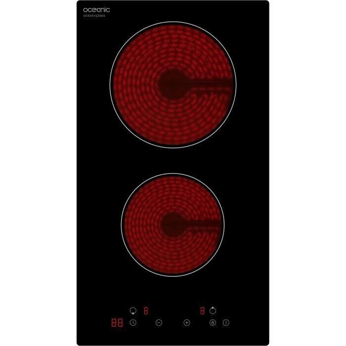 OCEANIC Piastra Cottura Ceramica 2 Luci Incasso 2900W Tasti Sensibile