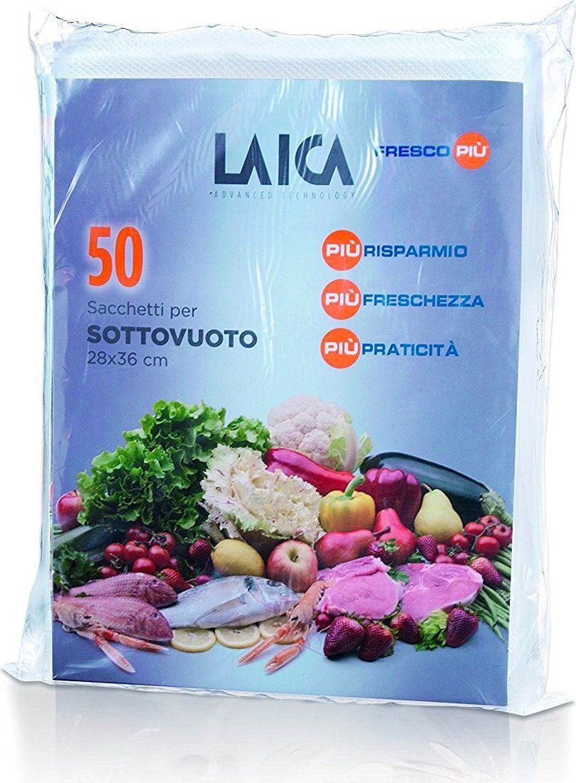 LAICA Confezione 50 sacchi sacchetti Sottovuoto (28x36) VT3500