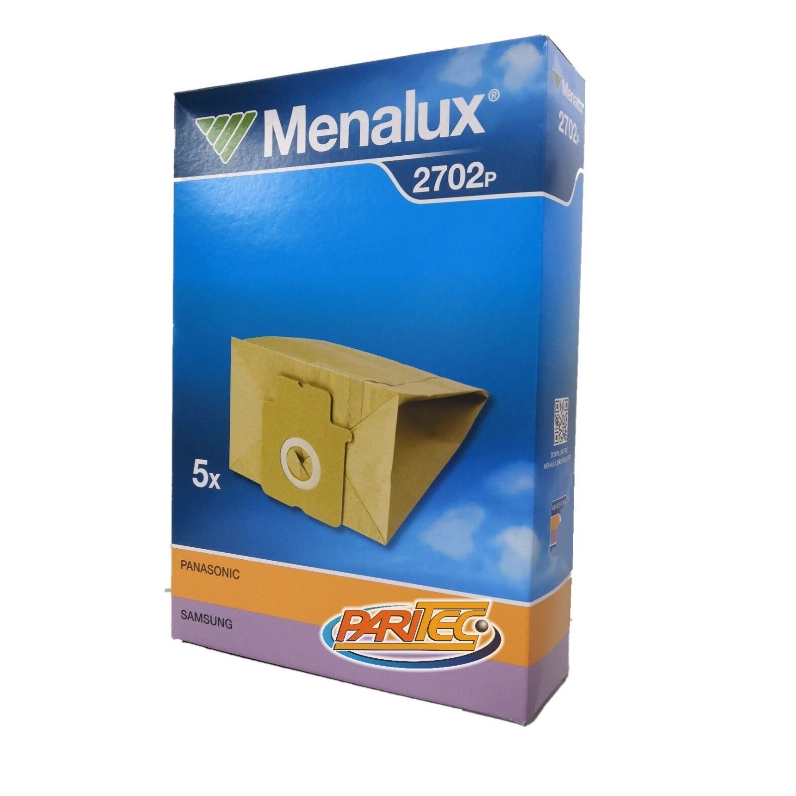 Menalux 2702p Sacchetti Aspirapolvere PANASONIC MC Serie SAMSUNG VC Serie 5pz