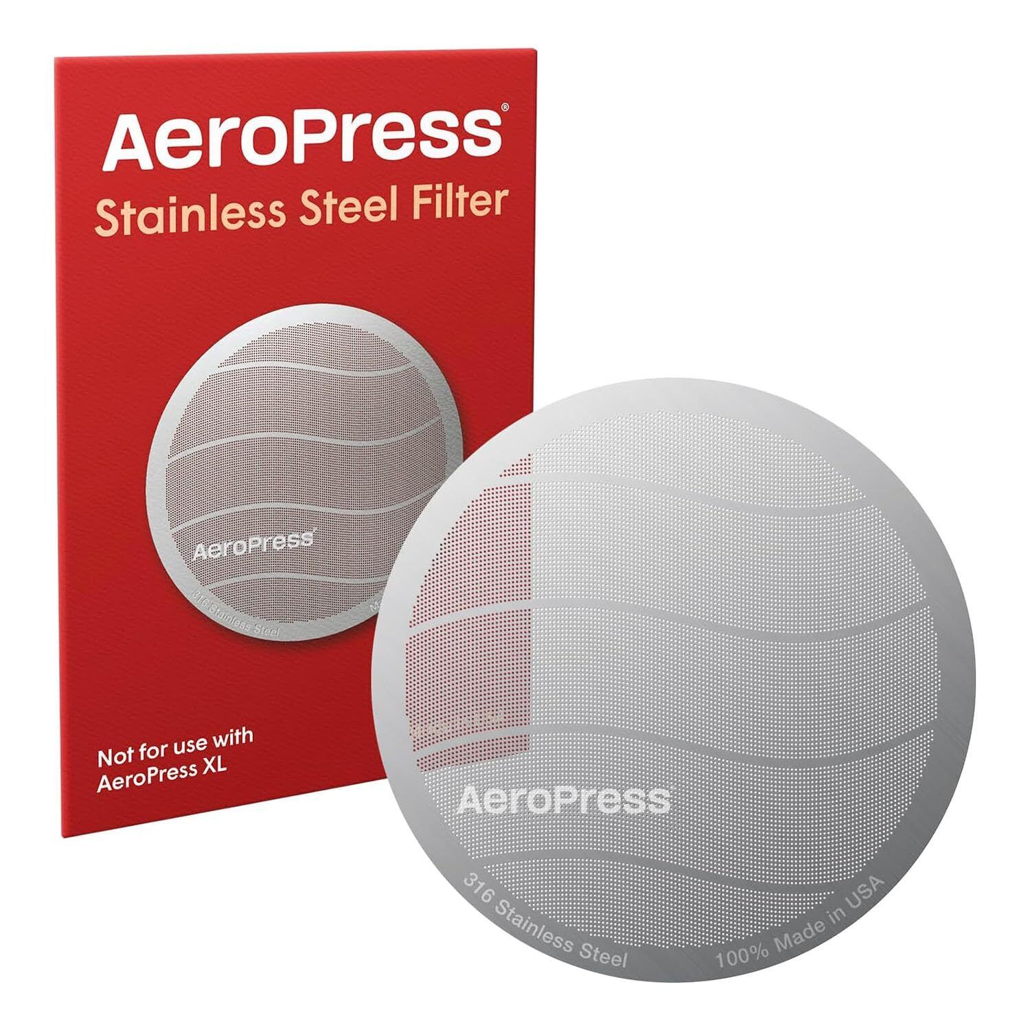 AeroPress Filtro riutilizzabile in acciaio inox – Filtro da caffè in metallo ...