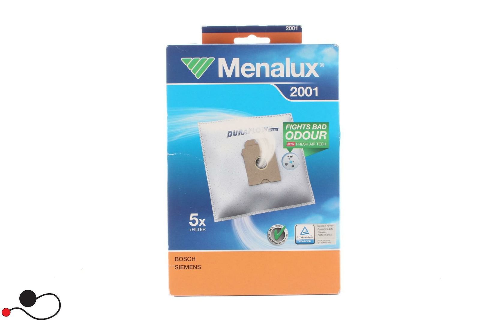 SACCHETTO ASPIRAPOLVERE MENALUX 2001 5X BOSCH SIEMENS 9001961425 COMPATIBILE