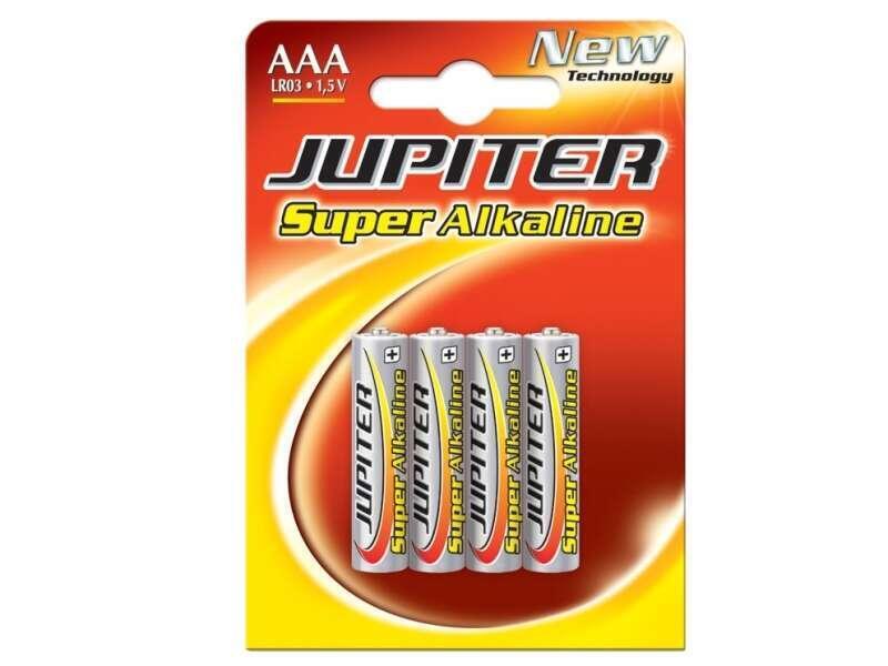 Jupiter Confezione da 4 Batterie Alcaline LR03 - Alta Tecnologia - Affidabilit